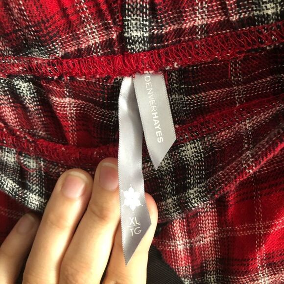 DENVER hayes size XL red plaid pajama pants - Picture 6 of 7